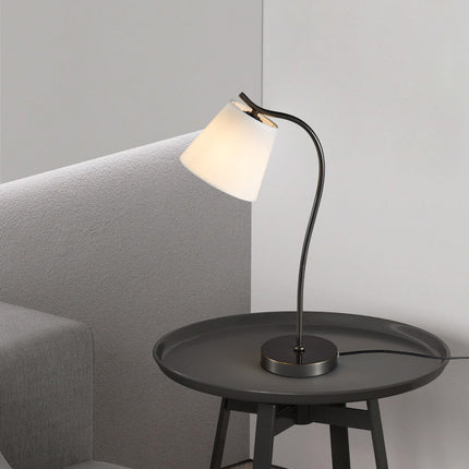Kimphoria Modern Minimalist Fabric Brass / Blacken Gold Desk Lamp