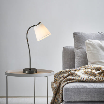 Kimphoria Modern Minimalist Fabric Brass / Blacken Gold Desk Lamp