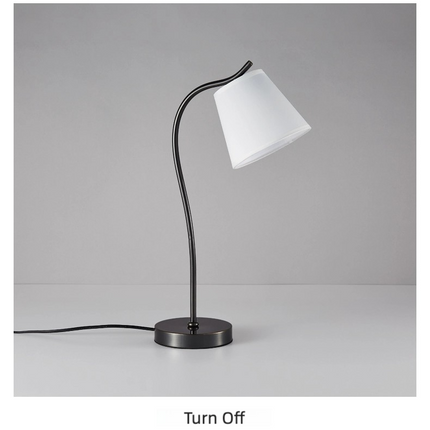 Kimphoria Modern Minimalist Fabric Brass / Blacken Gold Desk Lamp