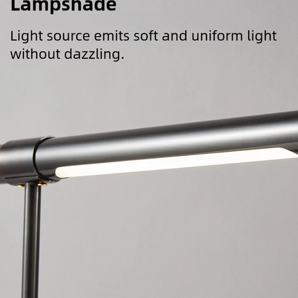 Kimphoria Modern Minimalist Brass / Blacken Gold Desk Lamp, Adjustable Head