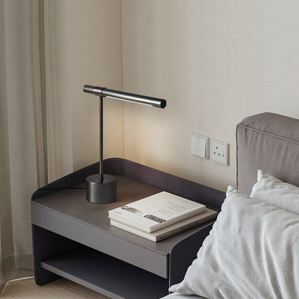 Kimphoria Modern Minimalist Brass / Blacken Gold Desk Lamp, Adjustable Head