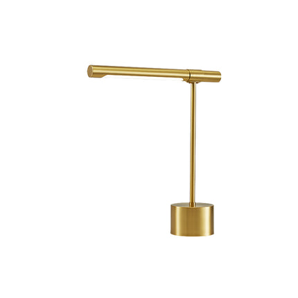 Kimphoria Modern Minimalist Brass / Blacken Gold Desk Lamp, Adjustable Head