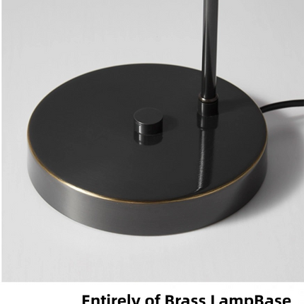 Kimphoria Modern Minimalist Brass / Blacken Gold Desk Lamp, Adjustable Head